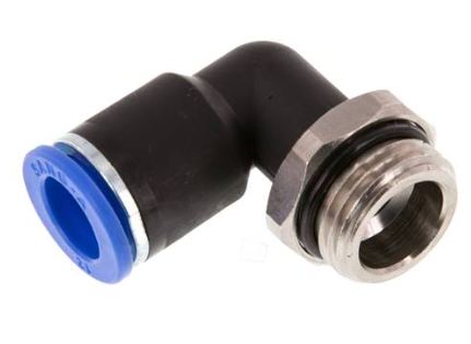 Winkel Steckanschluss *mittellang* zylindrisches Gewinde IQS-Standard