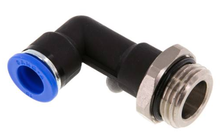 Winkel Steckanschluss*langer Körper* zylindrisches Gewinde IQS-Standard