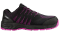 Preview: Profilansicht RUNNEX 5180 GirlStar Damen-Sicherheitssneaker in Schwarz-Pink mit atmungsaktivem Strick-Obermaterial