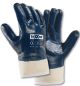 Preview: teXXor 2339 Nitril-Handschuhe mit Sicherheitsstulpe – Blau/Beige