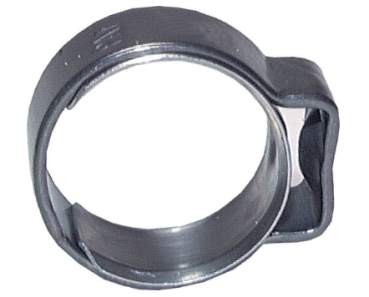 1-Ohr-Schlauchschelle mit Einlagering  5,6 - 6,5 mm Edelstahl