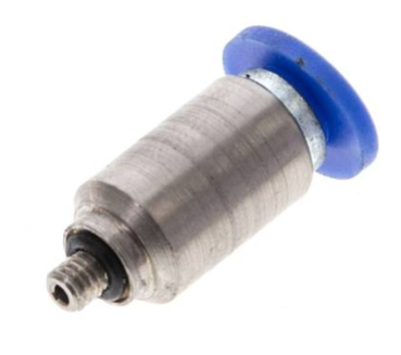 Steckanschluss zylindrisches Gewinde und rundem Körper