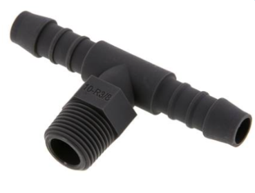 T-Gewindetülle Polyamid R 3/8"- 10mm