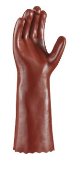 PVC-Arbeitshandschuhe Rotbraun Länge ca.45 cm, VPE 12 Paar