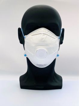 Feinstaubmaske mit Ausatmungsventil und Nasenbügel, 12er Pack