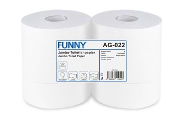Jumbo-Toilettenpapier Zellstoff 2-lagig Ø 25 cm 6 Rollen