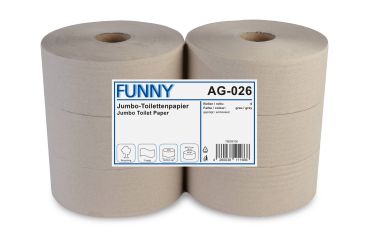 Jumbo-Toilettenpapier Recycling grau 1-lagig Ø 25 cm 6 Rollen