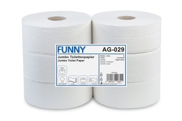 Jumbo-Toilettenpapier 3-lagig Zellstoff weiß Ø 24 cm 6 Rollen