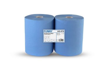 Putztuchrolle- 2-lagig- blau- 2 Rollen a` 1000 Blatt 36x34 cm