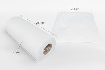 Küchenrolle 3-lagig Zellstoff weiß 32 Rollen a`51 Blatt