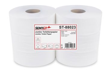 Jumbo-Toilettenpapier Zellstoff weiß 2-lagig Ø 28 cm 6 Rollen
