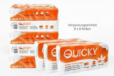 Toilettenpapier 2-lagig- 250 Blatt- weiß- 64 Rollen