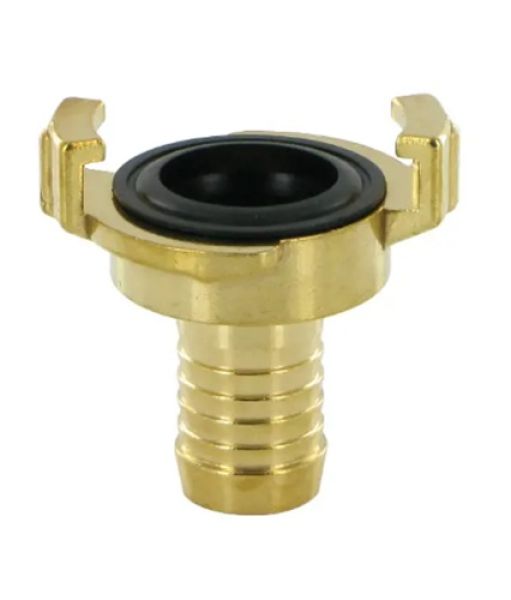 Industrie Klauenkupplung aus Messing mit 16 mm (5/8 Zoll) Schlauchtuelle und NBR Dichtung von sanilexo