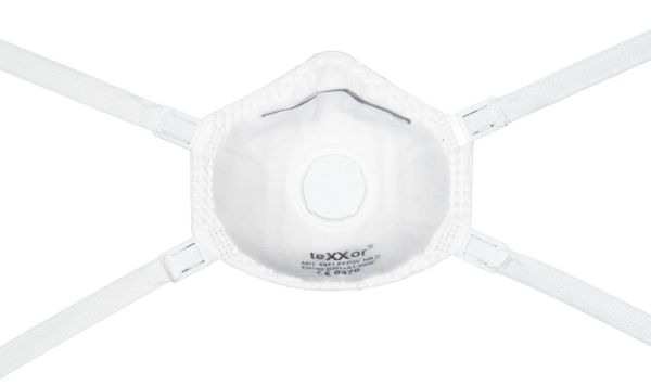 teXXor® 4941 Feinstaubmaske FFP3/V NR D mit Ventil & Dichtlippe