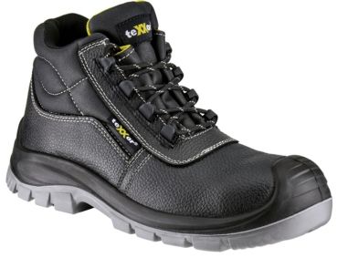 teXXor 6324 VERSAILLES S3S Sicherheitsstiefel in Schwarz mit grauen Nähten.
