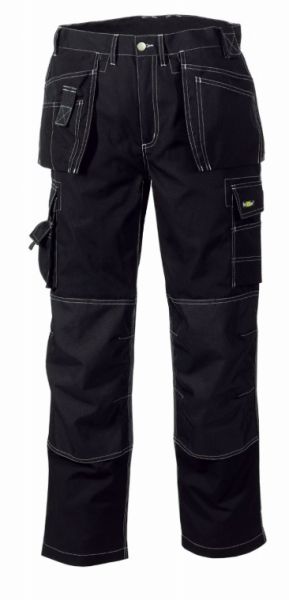 teXXor Canvas Bundhose 4311 PANAMA in Schwarz mit CORDURA Kniepolstertaschen für Handwerk und Industrie