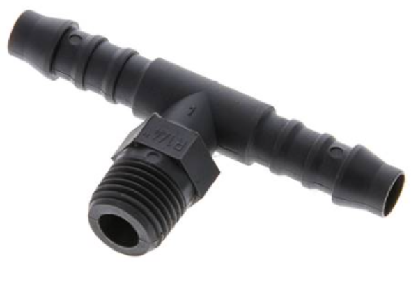 T-Gewindetülle Polyamid R 1/4"- 8mm