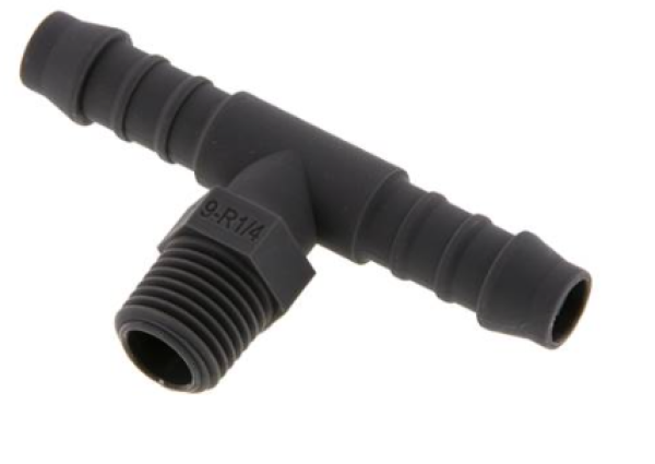 T-Gewindetülle Polyamid R 1/4"- 9mm