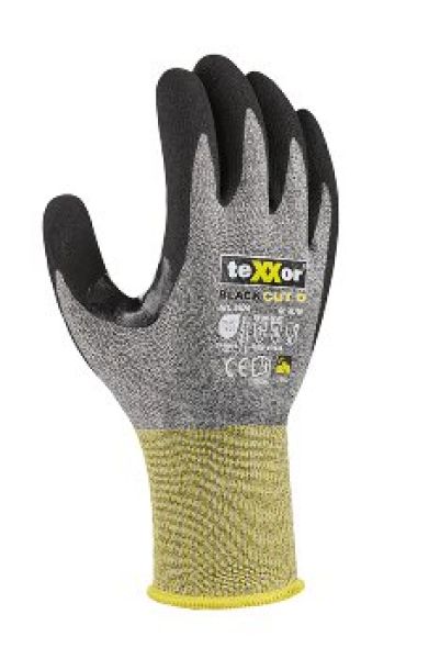 Schnittschutz-Handschuhe BLACK CUT® D, VPE 12 Paar