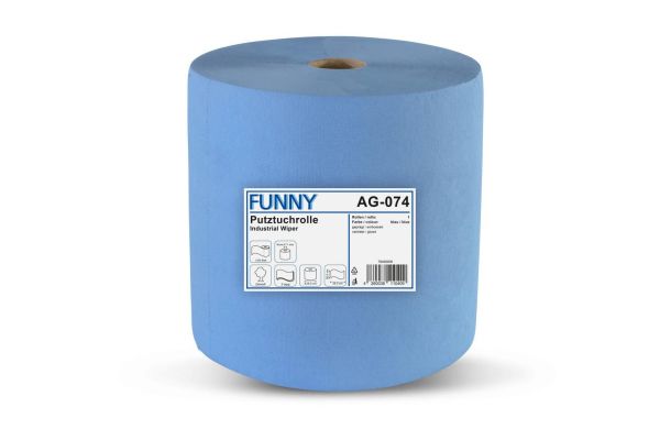 Putztuchrolle- 3-lagig- blau- Rolle a` 1000 Blatt 34x36 cm
