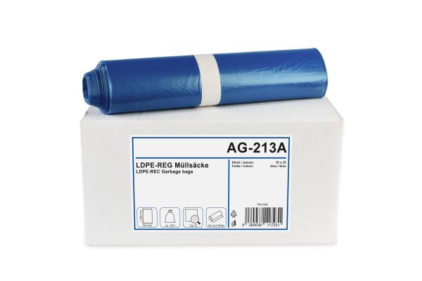 Müllsäcke Typ 70 LDPE 120 l blau "250 Stück"