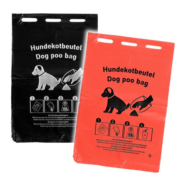Hundekotbeutel HDPE- schwarz oder rot- 2000 Stück