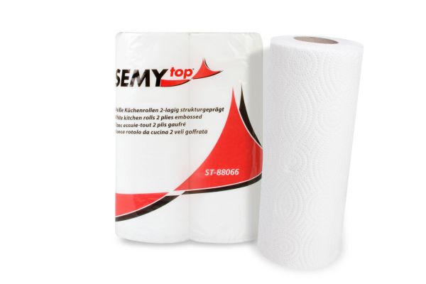 Küchenrolle 2-lagig Zellstoff weiß 24 x 2 Rollen a`50 Blatt