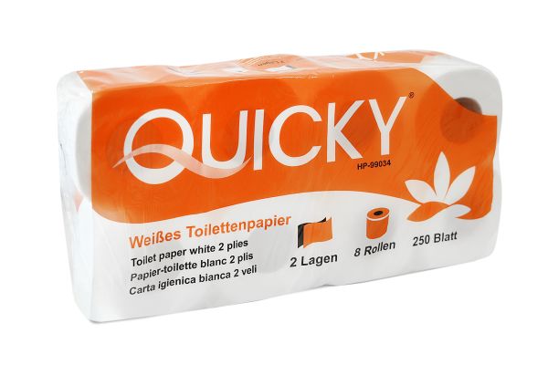 Toilettenpapier 2-lagig- 250 Blatt- weiß- 64 Rollen