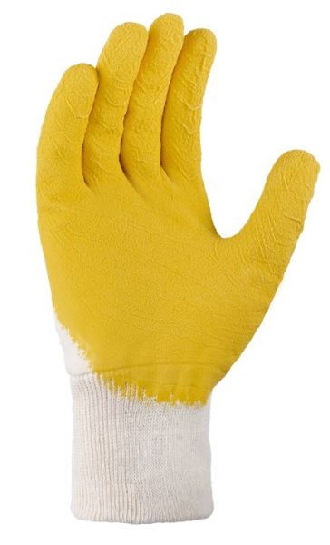 Detailaufnahme der schrumpfgerauten Latex-Innenhand für maximalen Nass-Grip