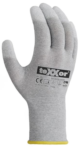 Detailansicht des antistatischen Carbon-Gewebes teXXor 2403