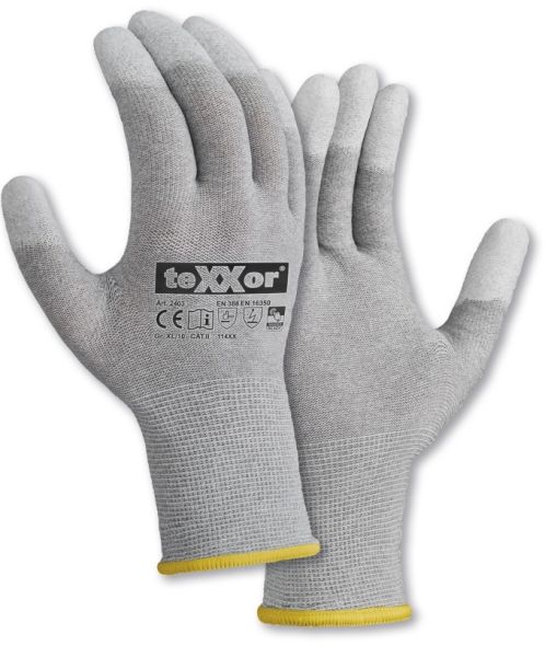 teXXor 2403 ESD-Schutzhandschuhe mit Carbon