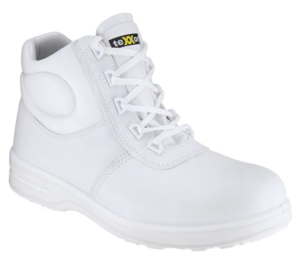 teXXor 6260 MONTPELLIER S2 Sicherheitsstiefel in Weiß für den Hygienebereich.
