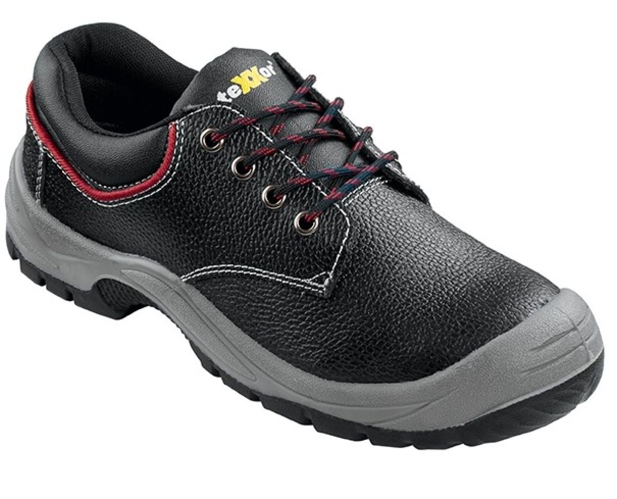 teXXor 6313 NIZZA S3 Sicherheits-Halbschuhe aus schwarzem Rindleder