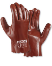 PVC-Arbeitshandschuhe Rotbraun, VPE 12 Paar