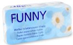 Funny Premium-Toilettenpapier 3-lagig aus hochweißem Zellstoff (Artikelnr. 014) im 72 Rollen Großpack für Hotel und Gastronomie