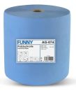 Stehende FUNNY 074 Industrie-Putztuchrolle XL – 3-lagig blau, 1000 Blatt aus hochwertigem Zellstoff
