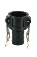 Kamlok Kupplung PP Typ C DN20 3/4 Zoll mit 21 mm Schlauchstutzen sanilexo