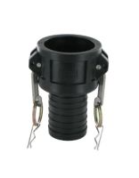 Kamlok Kupplung PP Typ C DN40 1 1/2 Zoll mit 34 mm Schlauchstutzen sanilexo