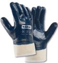 teXXor 2339 Nitril-Handschuhe mit Sicherheitsstulpe – Blau/Beige