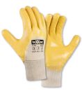 teXXor 2356 Nitril-Arbeitshandschuhe gelb mit Strickbund – Sanilexo