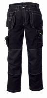 teXXor Canvas Bundhose 4311 PANAMA in Schwarz mit CORDURA Kniepolstertaschen für Handwerk und Industrie